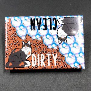 Tuxedo Maine Coon Cat Dishwasher Magnet